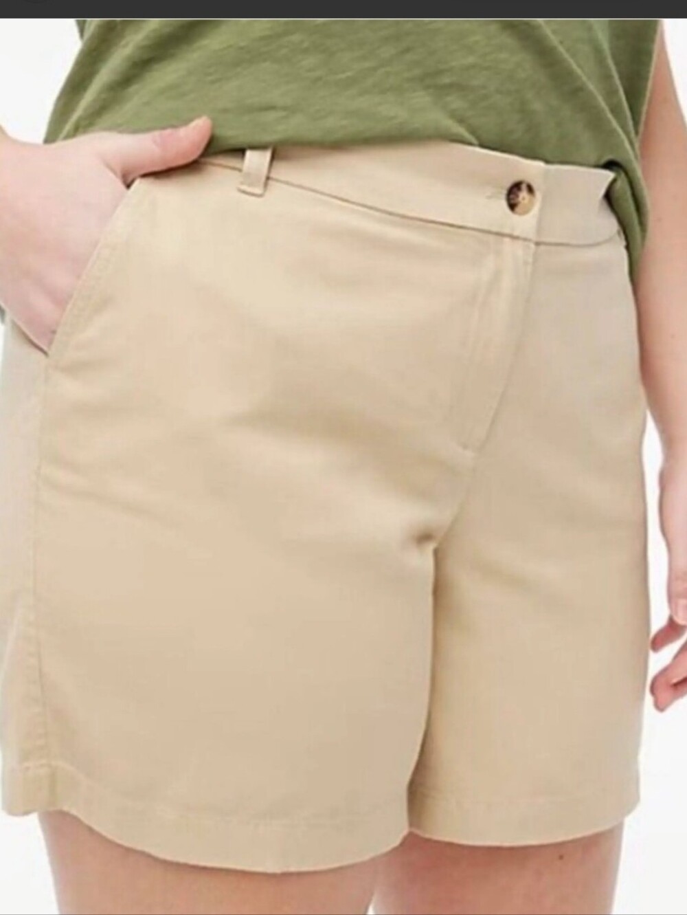 J. Crew Beige Cotton Chino Shorts Size 12